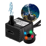 Motor Bomba Submersa Bivolt Bombinha Fonte Aquário Luz Led