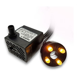 Motor Bomba Submersa Bivolt Luz Led Fonte Aquário Bebedouro