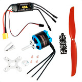 Motor Brushless 3536 1200kv Esc 40a Hélices 1060