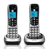 Motorola Telefone Sem Fio CD4012 DECT 6 0 Com Atendedor E Bloco De Chamadas Prata Preto 2 Aparelhos