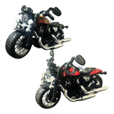 Motos De Fricçao D Ferro Miniatura Harley davidson Led E Som