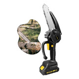 Motosserra Moto Serra Com Duas Bateria Portátil Bivolt Mini Cor Preto 21w