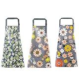 Motroce 3 Aventais Florais Com Bolsos Avental Feminino Impermeável Com Aventais De Cozinha Ajustáveis Aventais De Chef Para Cozinhar Assar Jardinagem Churrasco E Churrasqueira Multicor Standard