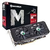 Mougol Placa De Vídeo Amd Radeon Rx580 8gb 2048 Sp Gddr5 256 Bits, Placa De Vídeo Para Jogos De Pc Com 3*dp&1*hdmi&1*dvi Express X 16 3.0 Placa De Vídeo Para Jogos Com Ventiladores Duplos