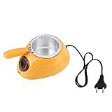 MOUMOUTEN Conjunto De Fondue De Aquecimento Para Derreter Chocolate Máquina Elétrica De 20 W Com Conjunto De Molde DIY E Pote Removível Panela Elétrica Para Derreter Doces Amarelo 