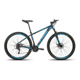 Mountain Bike Alfameq Atx Aro 29 15 21v Freios De Disco Mecânico Câmbios Indexado Mtb Cor Preto/azul