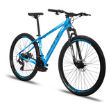 Mountain Bike Alfameq Makan Aro 29 17 24v Freios De Disco Mecânico Câmbios Index Cor Azul