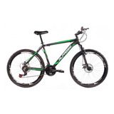 Mountain Bike Alfameq Zahav Aro 26 17 21v Freios De Disco Mecânico Cor Preto verde