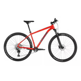 Mountain Bike Caloi Explorer Pro 2023 Aro 29 19 11v Freios De Disco Hidráulico Câmbio Shimano Deore M5100 Cor Vermelho cinza