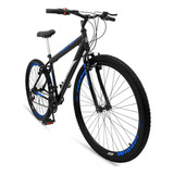 Mountain Bike Ello Bike Velox Aro 26 21v Freios V brakes Câmbios Ltx Cor Preto azul Com Descanso Lateral