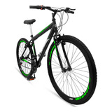 Mountain Bike Ello Bike Velox Aro 26 21v Freios V-brakes Câmbios Ltx Cor Preto/verde Com Descanso Lateral