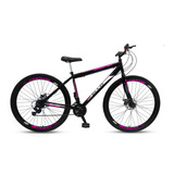 Mountain Bike Ello Bike Velox Aro 29 21v Freios De Disco Mecânico Câmbios Ltx Cor Preto rosa