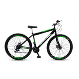 Mountain Bike Ello Bike Velox Aro 29 21v Freios De Disco Mecânico Câmbios Ltx Cor Preto verde