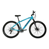 Mountain Bike Gti Roma Aro 29 17 21v Freios De Disco Mecânico Câmbios Mtb 7v Cor Azul celeste