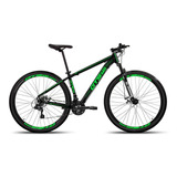 Mountain Bike Gts Pro M5 Techs Aro 29 21 21v Freios De Disco Mecânico Câmbios Shimano Cor Preto/verde