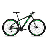 Mountain Bike Gts Pro M5 Techs Aro 29 21 21v Freios De Disco Mecânico Câmbios Shimano Cor Preto Verde