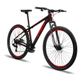 Mountain Bike Gts Pro M5 Techs Aro 29 21 21v Freios De Disco Mecânico Câmbios Shimano Cor Preto Vermelho