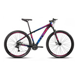 Mountain Bike Gts Pro M5 Urban Aro 29 15 Câmbios Shimano Cor Preto azul rosa