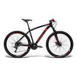 Mountain Bike Gtsm1 Ride New Aro 29 Freio À Disco Mecânico Câmbios Gts Tsi 21v Cor Preto vermelho Quadro 17