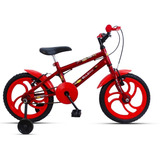 Mountain Bike Infantil Ello Bike Bike Aro 16 Freios V brakes Cor Vermelho Com Rodas De Treinamento