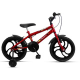 Mountain Bike Infantil Ello Bike Bike Aro 16 Freios V brakes Cor Vermelho preto Com Rodas De Treinamento