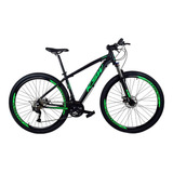 Mountain Bike Ksw Xlt 100 Aro 29 15 27v Freios De Disco Hidráulico Câmbios Shimano Altus Y Shimano Alivio Cor Preto verde