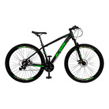 Mountain Bike Ksw Xlt Mtb Aro 29 15 21v Freios De Disco Mecânico Câmbios Shimano Tz Cor Preto/verde