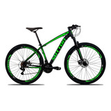 Mountain Bike Sutton Blade Aro 29 15 21v Freios De Disco Mecânico Câmbios Shimano Tz510 Y Shimano Tz 31 Cor Preto verde