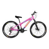 Mountain Bike Vikingx Tuff 25 Aro 26 13 21v Shimano Mtb Rosa