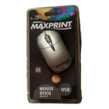 Mouse Óptico Maxprint 800dpi Preto/prata Conexão Usb Com Fio