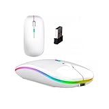 Mouse Bateria Interna Recarregável WireLess Longa Duração Branco MIURI