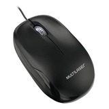 Mouse Com Fio Mid 1200dpi Conexão Usb Cabo De 120cm 3 Botões Textura Fosca Preto Mo255