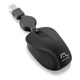 Mouse Com Fio Retrátil Multilaser 1200dpi Usb Notebook Mo231