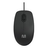 Mouse Com Fio Slim Silencioso Usb 1200dpi Multilaser Mo386 Cor Preto
