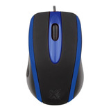 Mouse Com Fio Usb 2.0 Ergonômico 800dpi Preto/azul Cabo 1,5m