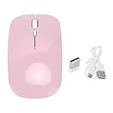 Mouse De Bolso óptico Sem Fio, Mouse Para Jogos De Computador De Modo Duplo Bluetooth 2.4g, Mini Mouse Sem Fio Portátil E Silencioso Com Receptor Nano Usb (rosa)