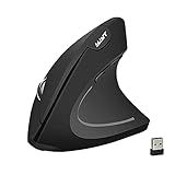 Mouse Ergonômico 2 4G Sem Fio Vertical Mouse Ergonômico Vertical Mouse Vertical Mouse Mouse óptico 3 Níveis De DPI Ajustáveis Plug Play Preto