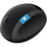 Mouse Ergonômico Microsoft Sculpt Preto Sem Fio Preto