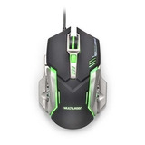 Mouse Gamer 2400dpi Preto Grafite Led Verde Mo269 Multilaser