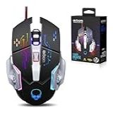 Mouse Gamer 6 Botões 4800 DPI 4 Modos RGB 7 Cores Gaming Cabo Usb 1 5 Metros Com Filtro Exbom