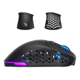 Mouse Gamer Fallen Morcego Wireless Sem Fio Preto Com Led Rgb