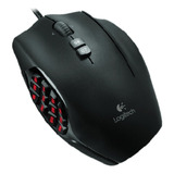 Mouse Gamer Mmo Logitech G600 Com Rgb Lightsync Cor Do Mouse Preto