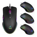 Mouse Gamer Para Jogo Led Rgb Usb 4800dpi Óptico 6 Botões Cor Mu008