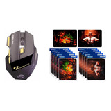 Mouse Gamer Sem Fio Recarregável Dis 10 Metros Mouse Pad