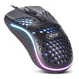 Mouse Gamer Usb Led Knup Com Fio Rgb Ultra Leve Pc Notebook