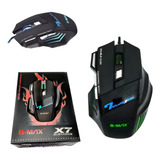 Mouse Gamer Usb X7 Led Com Fio 7 Botões 2400dpi Profissional