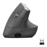 Mouse Logitech Mx Vertical S/ Fio Recarregável Cinza 4000dpi