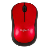 Mouse M185 Sem Fio Com Alcance De 10 Metros 2,4 Ghz Cor Vermelho Logitech