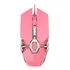 Mouse Mecânico Para Jogos Rosa Com Fio Silencioso 3200dpi