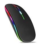 Mouse Óptico Sem Fio Recarregável 3200dpi Wireless Led Rgb Colorido Ergonômico Usb 2 4 Ghz Para Notebook Computador Pc Desktop TV Smart